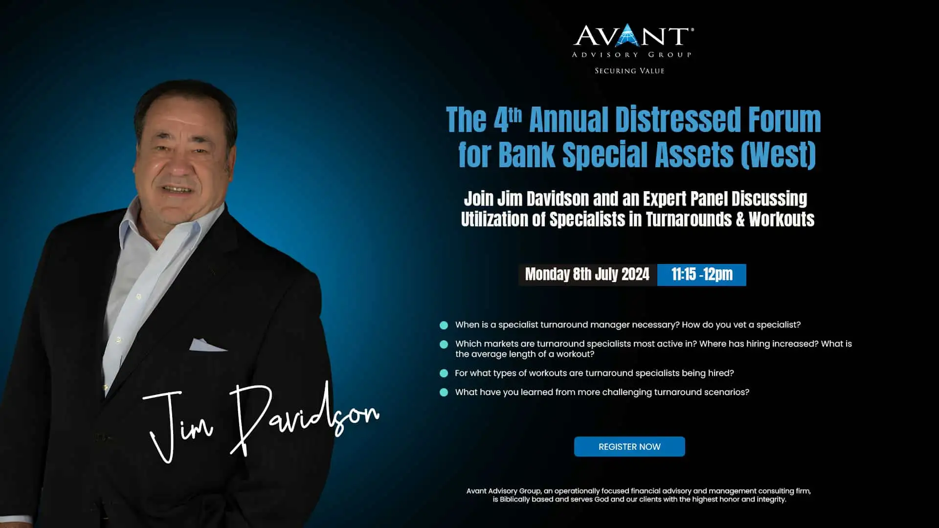 The 4th Annual Distressed Forum for Bank Special Assets (West)