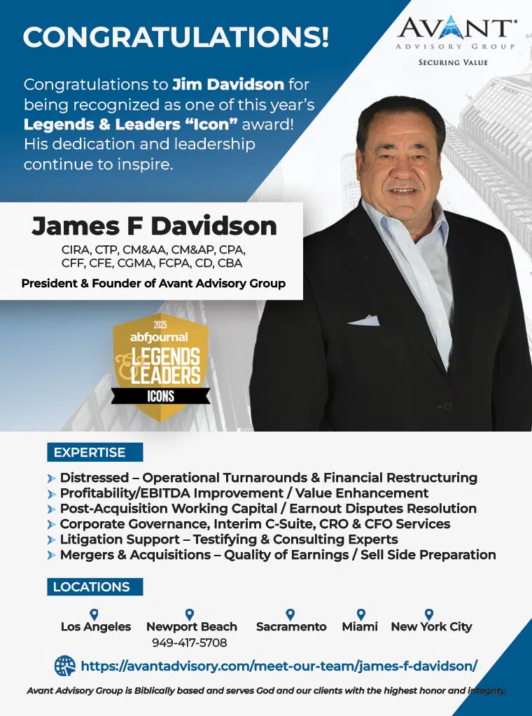 Jim Davidson Recognized as an “Icon” in ABF Journal’s 2025 Legends & Leaders Issue