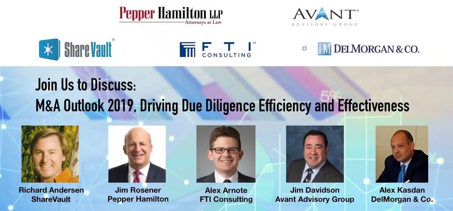M&A Outlook 2019 — Driving Due Diligence Efficiency and Effectiveness